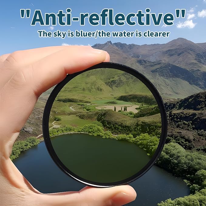 52mm Clip-on CPL Phone Camera Lens Filter, Polarized Camera Lens CPL Filter