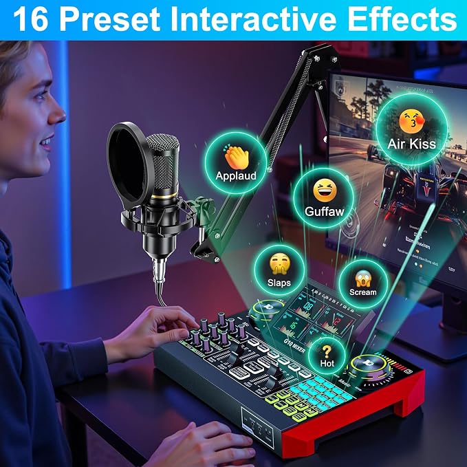 Podcast Equipment Bundle with 3.5mm Condenser Microphone
