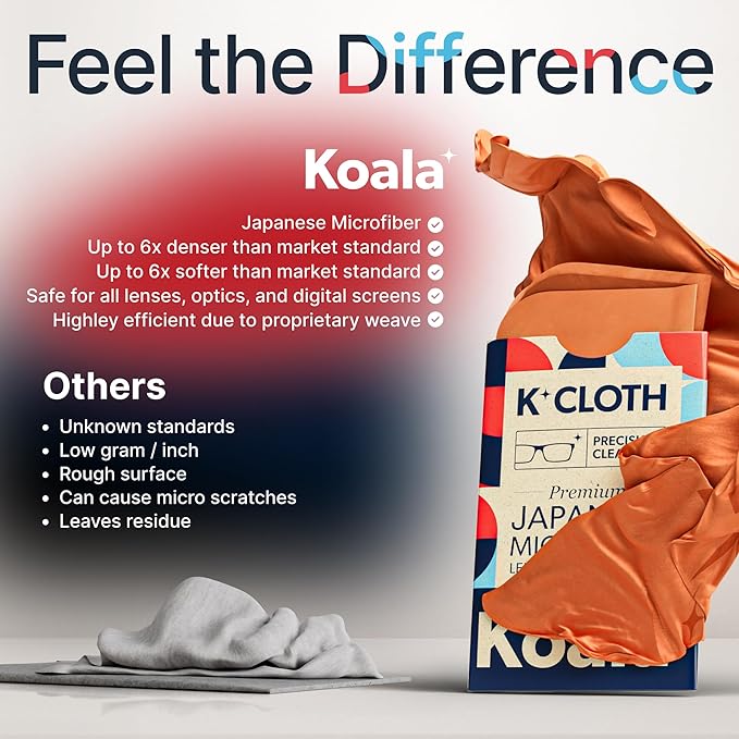 Koala Lens Cleaning Cloth | Japanese Microfiber | Glasses Cleaning Cloths |