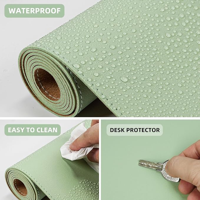 Leather Desk pad Protector, 47in*23in Large Desk mat