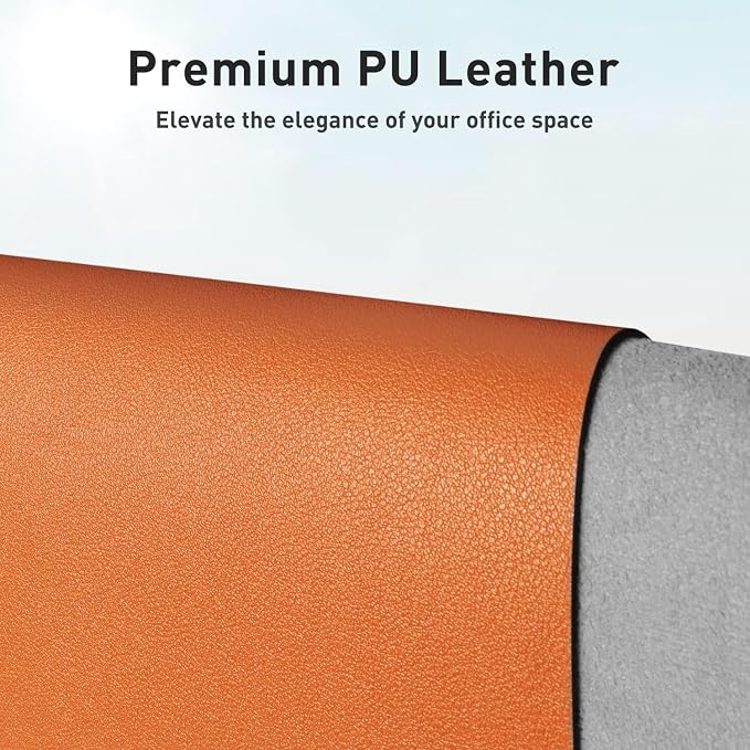 Aothia Leather Desk Pad Protector, Office Desk Mat, Large Mouse Pad, Non-Slip