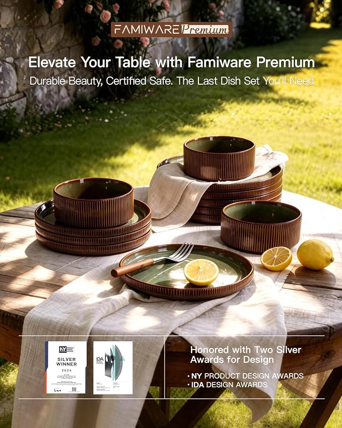 Stoneware Dinnerware Sets, Reactive Glaze Dishes Set