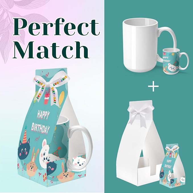 Joyclub 1 Set Sublimation Mugs Blank 15 oz Coffee Mugs Bulk White Ceramic Cups