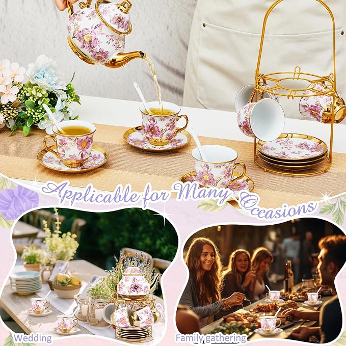 Zhehao 20 Pcs Porcelain Tea Set