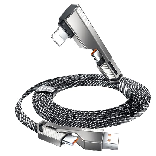 4-in-1 Long USB C Cable 10FT Compatible