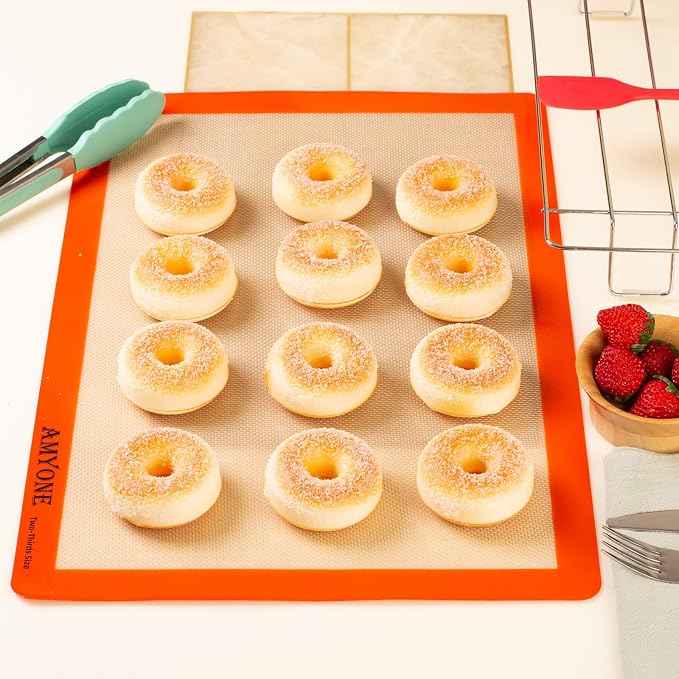 AMYONE Silicone Baking Mat for 2/3 Size Sheet Pan, 15x21" Big | Food Grade
