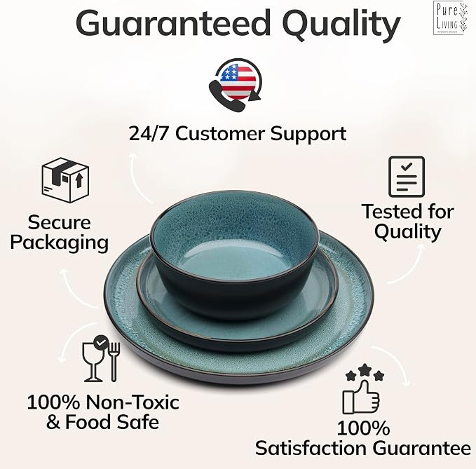 12 Piece Stoneware Dinnerware Set