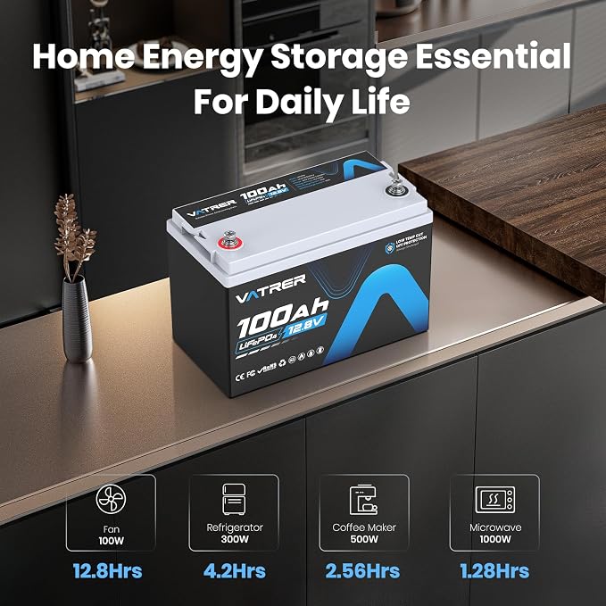 12V 100AH Low Temp Cutoff LiFePO4 Deep Cycle Battery