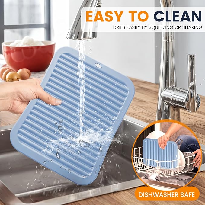 Silicone Trivet Mats 2 Heat Resistant Pot Holders Multipurpose Non-Slip Hot Pads