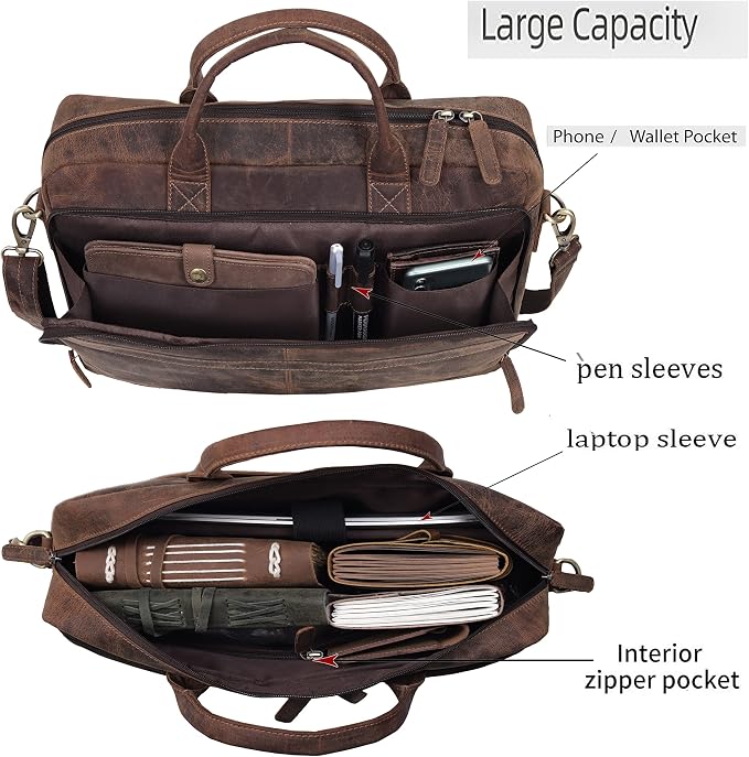 VC VINTAGE COUTURE Leather briefcase bag