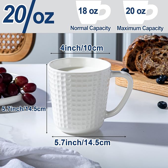 Large Coffee Mugs, 20 oz Ceramic Coffee Cups