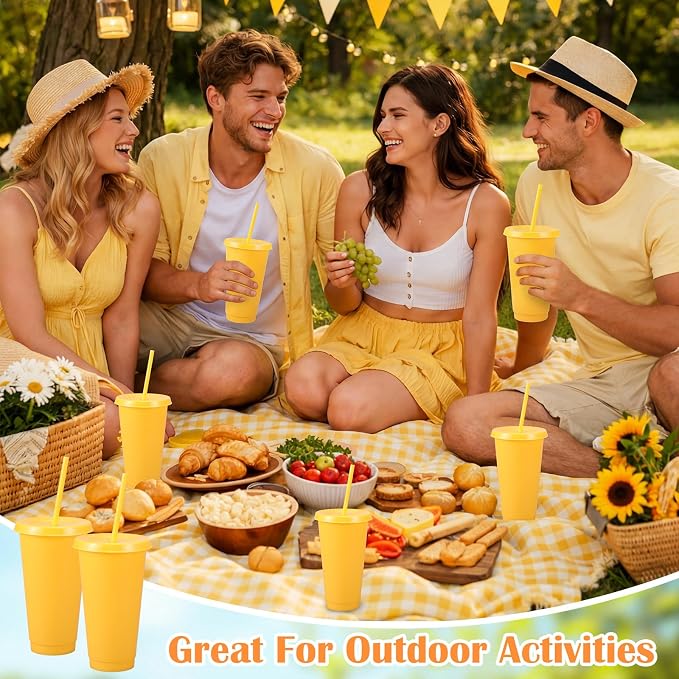 Honeydak 30 Pack Tumbler with Straw and Lid Bulk Cups