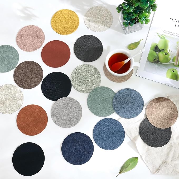 Faux Leather Drink Coasters