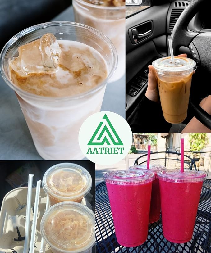 Aatriet 24 oz Clear Plastic Cups