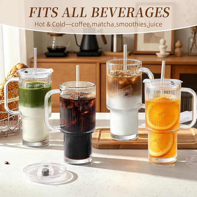 Iced Coffee Cups with Lids: Coffee Bar Accessories
