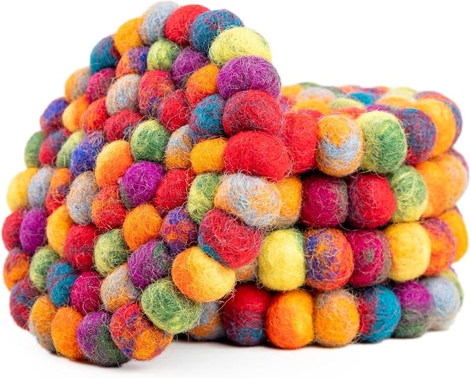 Round Felt Ball Coasters