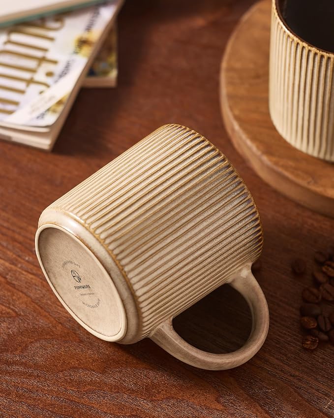 famiware Coffee Mug Set for 6, Star 12 oz Catering Mugs Cup Set