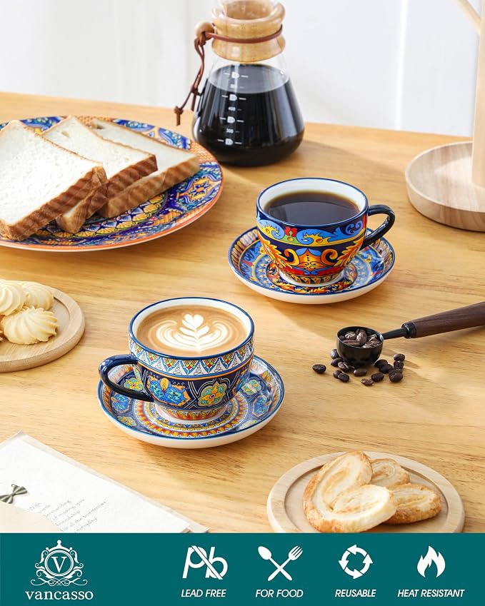 vancasso 8oz Porcelain Cappuccino Cups