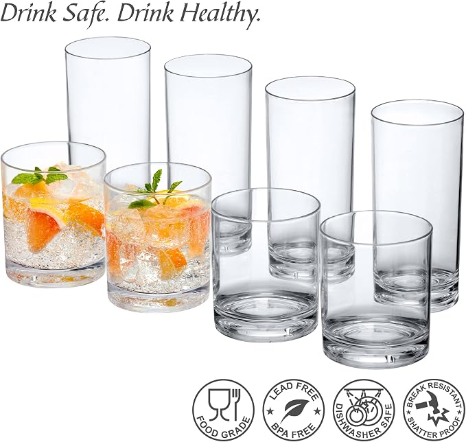 Amazing Abby - Probity - 12-Ounce and 16-Ounce Plastic Tumblers, Drinking