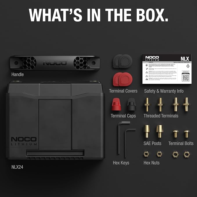 NOCO Lithium NLX24: 12V Dual-Purpose LiFePO4 Lithium-Ion Battery