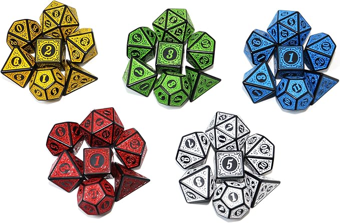 SmartDealsPro Double-Colors Polyhedral Dice Sets