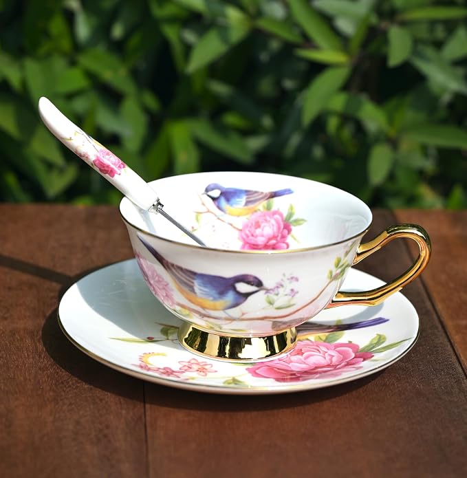 British Coffee Cup 3 Piece Set（6.8oz） Household Fashional Tea Cup