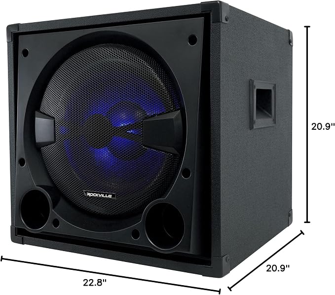 Rockville BASS Blaster 12 800W Powered Home Audio Subwoofer, Adjustable