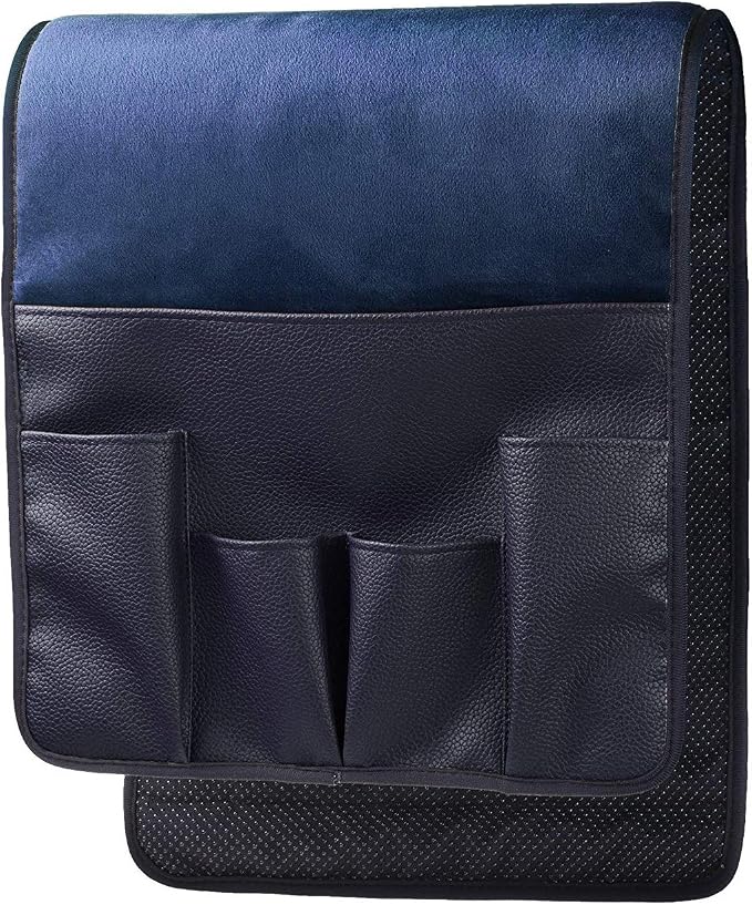 Wanty Velvet Sofa Couch Chair Armrest Soft Caddy Organizer Holder