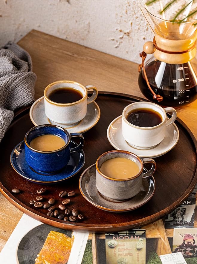 Gomakren 2.5oz Espresso Cups Set of 4