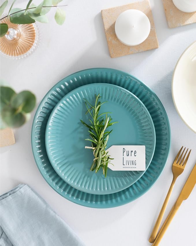 24 Piece Stoneware Dinnerware Set