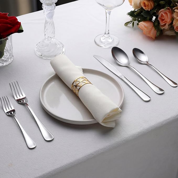 LIANYU 30 Piece Flatware Silverware Set