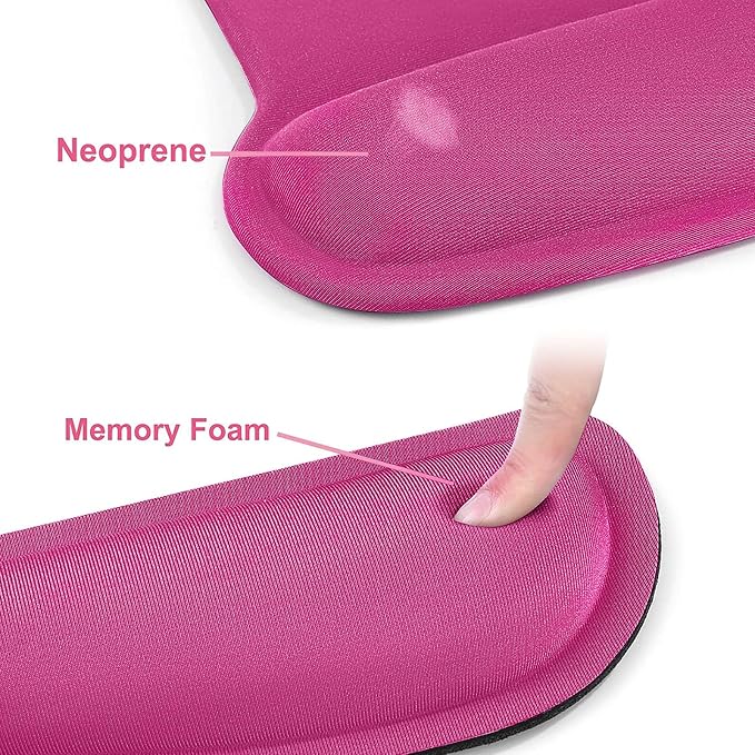 MOSISO Wrist Rest Support for Mouse Pad & Keyboard Set, Ergonomic Mousepad