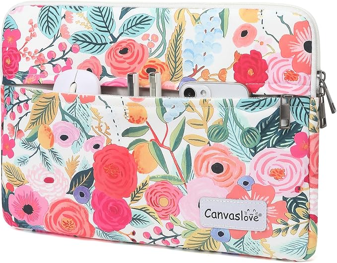 Canvaslove Floral Pattern Laptop Sleeve Case Cover