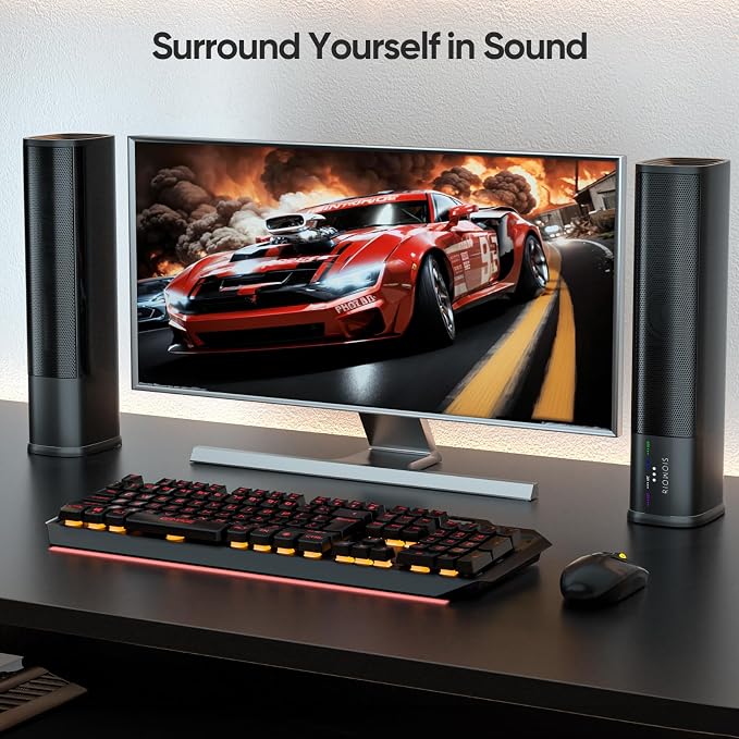 Sound Bar for Smart TV, 2 in 1 Detachable Home Audio Soundbar Speaker, 20”