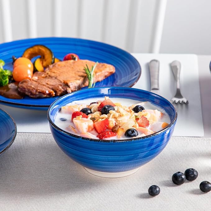 vancasso Bonita Stoneware Dinnerware Sets, 24 Pieces Dishes Set