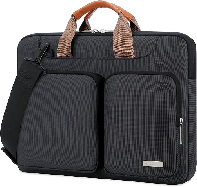 Lacdo 360° Protective Laptop Shoulder Bag, 16 inch Laptop Sleeve Case