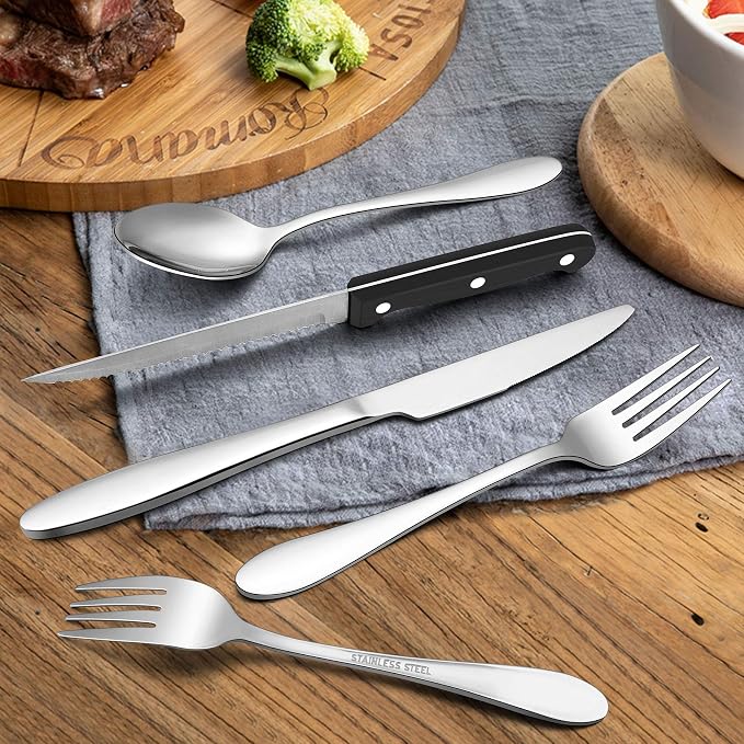 LIANYU 72-Piece Silverware Set