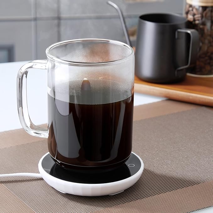 Glass Coffee Mugs, 24 oz Ice coffee cups, Large Clear Tea Cups Set of 4