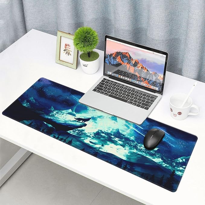 Gaming Mouse Pad Anime Mousepad Large Extended Wolves Gaming Mouse Mat