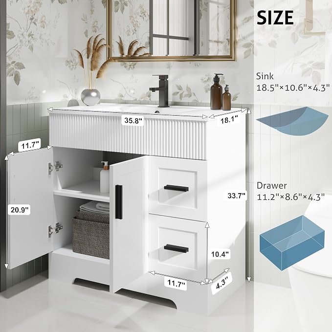 36" Bathroom Vanities Sink Combo