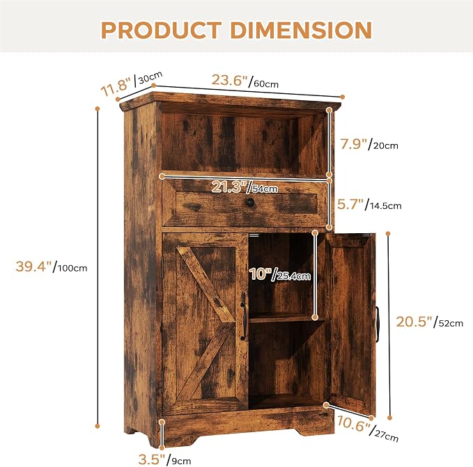 Floor Cabinet, Farmhouse Storage Cabinet