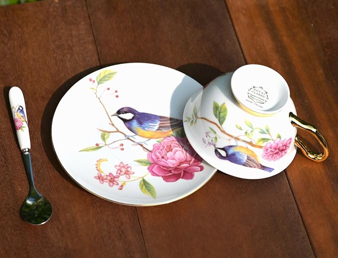 British Coffee Cup 3 Piece Set（6.8oz） Household Fashional Tea Cup