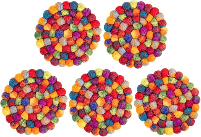 Round Felt Ball Coasters