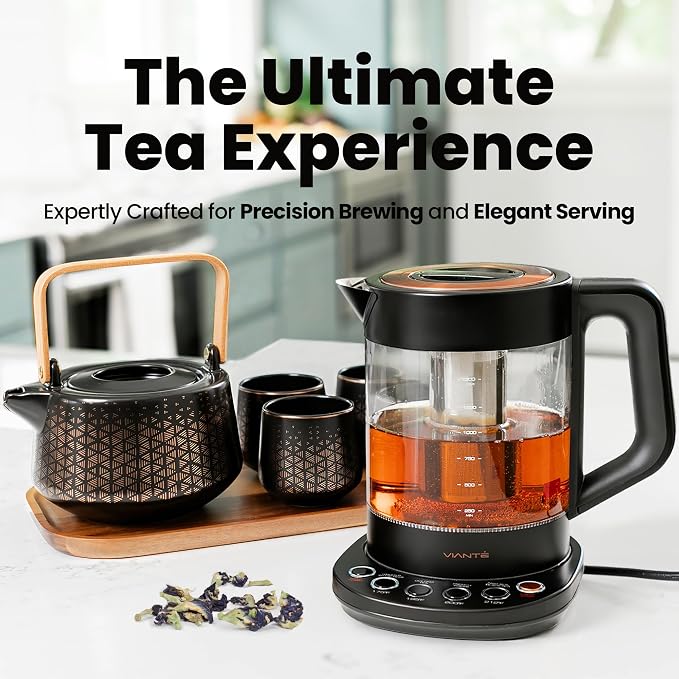 Viante Luxury Tea Set, Electric Kettle