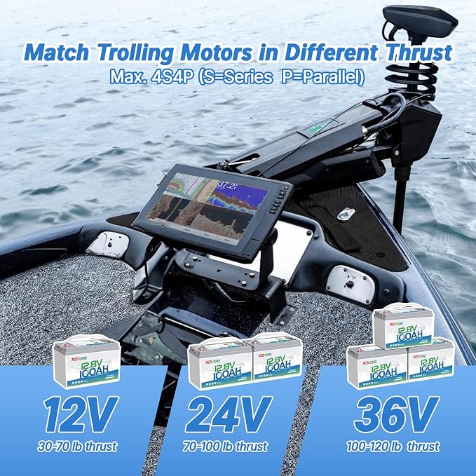 Redodo 12V 100Ah LiFePO4 Battery, Low Temperature Protection, Trolling Motor