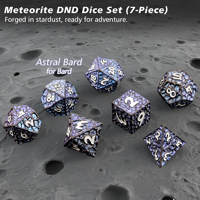 PJOY Metal D&D Dice Set for Dungeons and Dragons Dice