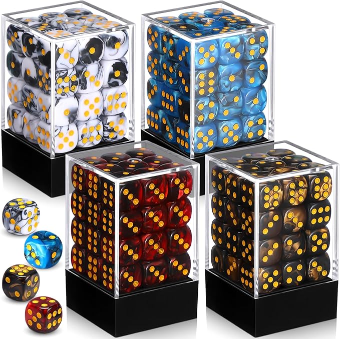 144 Pieces 12mm 6 Sided Mini Dice Set