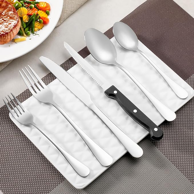 36 Piece Dinner Forks Set, Food-Grade Stainless Steel Forks Silverware