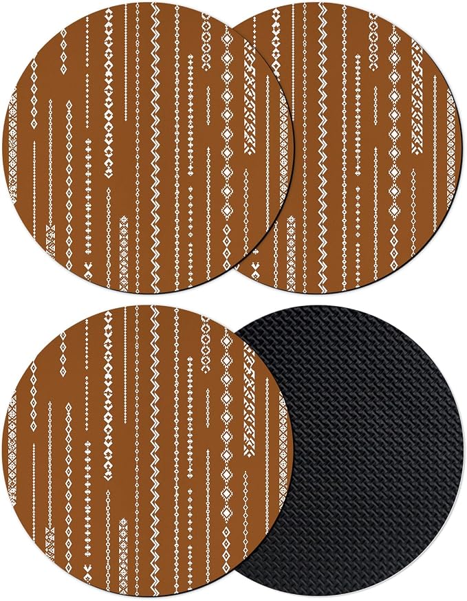 Vintage Brown Coasters Set of 4 Absorbent Coasters