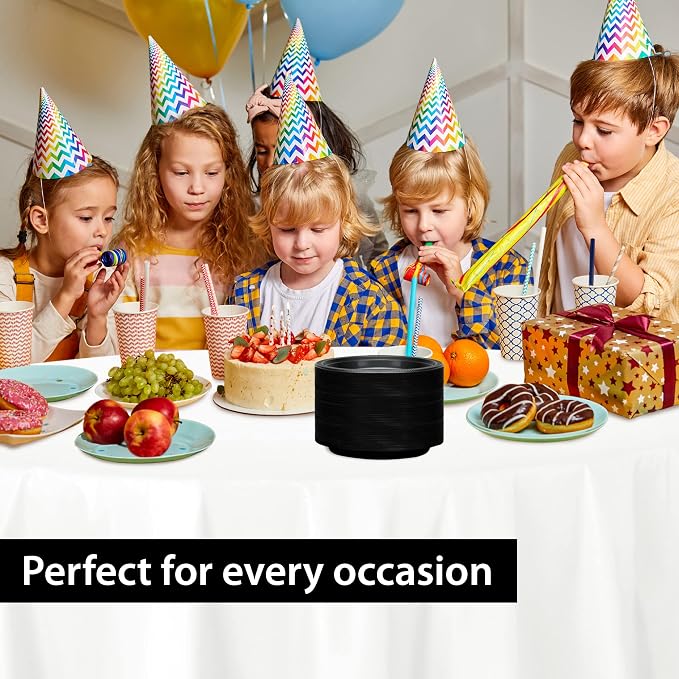 Black Plastic Plates 9 Inch